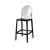 Ghost Barstool Black With Back Black Smoke (Round)