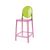 Ghost Barstool Pink With Back Green (Round)