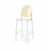 Ghost Barstool Clear With Back Amber (Round)