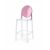 Ghost Barstool Clear With Back Pink (Round)