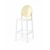 Ghost Barstool White With Back Amber (Round)
