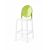 Ghost Barstool White With Back Green (Round)