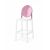 Ghost Barstool White With Back Pink (Round)