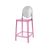 Ghost Barstool Pink With Back Black Smoke (Round)