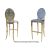 decoDior Barstool Gold Cushion Dusty Blue