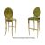 decoDior Barstool Gold Cushion Moss Green