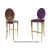 decoDior Barstool Gold Cushion Eggplant