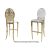 decoDior Barstool Gold Cushion White