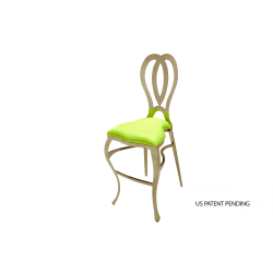 Halexandria Barstool Gold Cushion Lime Green