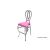 Halexandria Barstool Silver Cushion Hot Pink