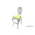Halexandria Barstool Silver Cushion Light Green