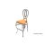 Halexandria Barstool Silver Cushion Orange