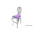 Halexandria Barstool Silver Cushion Purple