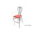 Halexandria Barstool Silver Cushion Red
