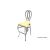 Halexandria Barstool Silver Cushion Yellow
