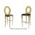Oz Barstool Gold Cushion Black