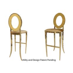 Oz Barstool Gold Cushion Gold