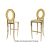 Oz Barstool Gold Cushion Ivory
