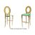Oz Barstool Gold Cushion Mint