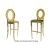 Oz Barstool Gold Cushion Moss