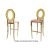 Oz Barstool Gold Cushion Rose Gold