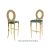 Oz Barstool Gold Cushion Tiffany Blue