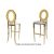 Oz Barstool Gold Cushion White