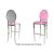 Solid Barstool Silver Cushion Light Pink