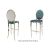 Solid Barstool Silver Cushion Tiffany Blue