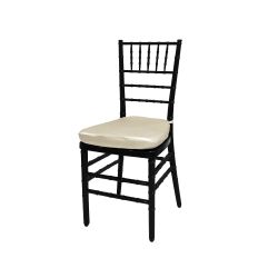 Chiavari Chair Black Cushion Ivory