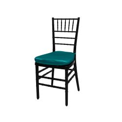 Chiavari Chair Black Cushion Teal