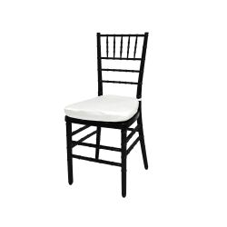 Chiavari Chair Black Cushion White