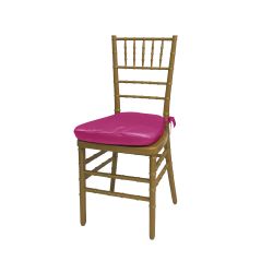 Chiavari Chair Gold Cushion Fuchsia