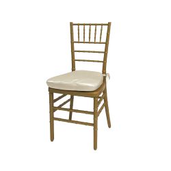 Chiavari Chair Gold Cushion Ivory
