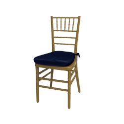Chiavari Chair Gold Cushion Navy Blue