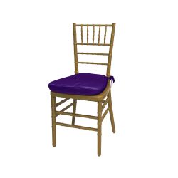Chiavari Chair Gold Cushion Purple