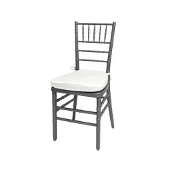 Chiavari Chair Silver Cushion White