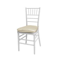 Chiavari Chair White Cushion Ivory
