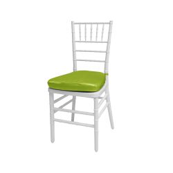 Chiavari Chair White Cushion Lime Green