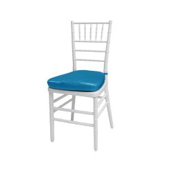 Chiavari Chair White Cushion Turquoise