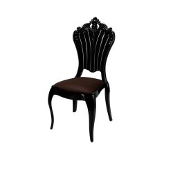 Victoria Chair Black Cushion Brown