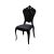 Victoria Chair Black  Cushion    Dark Grey