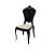 Victoria Chair Black  Cushion   Ivory