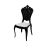 Victoria Chair Black  Cushion   White