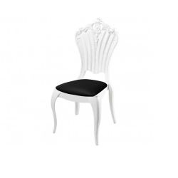 Victoria Chair White  Cushion Black