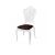 Victoria Chair White  Cushion Brown