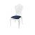 Victoria Chair White   Cushion Dark Blue