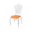 Victoria Chair White  Cushion Hot Orange
