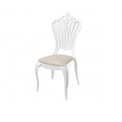 Victoria Chair White  Cushion Ivory