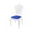 Victoria Chair White  Cushion Royal Blue